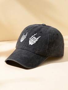 1 Stück Unisex Baseballkappe in Schwarz & Mehrfarbig, verstellbare Größe, lässiger Outdoor-Sonnenschutz, geeignet für den täglichen Gebrauch, Angeln, Strand, Camping, Partys - A - Übersicht 2