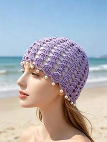 1pc Versatile Solid Color Knit Hat, Suitable For Outings And Daily Wear, All Season, Gift For Holidays - Multicolor - View 10