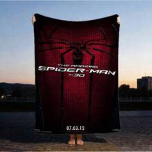 Manta de 1 piezas con estampado de S-pider-Man, manta decorativa estilo dibujos animados retro, manta estampada con personajes de dibujos animados, manta universal para siestas para todas las estaciones, manta decorativa para el hogar con personajes, regalo moderno y elegante, ideal para el hogar, dormitorio, cama, sofá, oficina, para la hora del almuerzo o como manta de picnic. - Multicolor - Ver 2