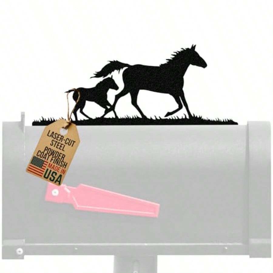 Innovative Fabricators, Inc. Mare and FOAL Mailbox Topper - como en la imagen - Ver 1