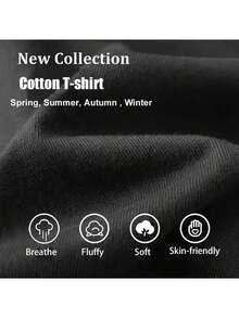 Dorfkind Und Stolz Drauf Women's T-Shirt With Letter Print, Short Sleeve, Round Neck, Casual Top For Summer And Spring, Women's Clothing - 黑色 - 查看 5