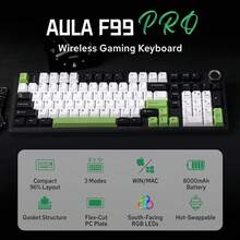 AULA F99 Pro 99% Keys Gasket-Mounted Mechanical Keyboard Tri-Mode Gaming Keyboard RGB Customized Gaming Keyboard Wireless Gaming Keyboard/2.4G USB Type-C - View 12
