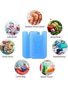 3pcs/Set Ice Packs, Slim Space-Saving Dry Ice Packs, Long-Lasting Cold Compress Bags, Lunch Bag Freezer Packs, Reusable, Suitable For Coolers, Freezers And Emergency Cooling, Suitable For Insulated Lunch Boxes, Can Keep Food Fresh For Hours, Suitable For Outdoor Activities, Camping, 1pc - Multicolor - View 4