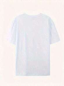 TopWo's SUMMER Oversized Cotton T-Shirt With  Print, Soft And Breathable, Comfortable And Fitted With A Crew Neck, Loose And Comfortable. Bestseller. - 白色 - 查看 3