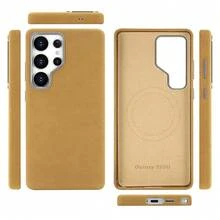VIETAO 适用于三星 Galaxy S25 Ultra、S24 Ultra 和 S25 的磁吸式无线充电手机壳，高品质仿皮材质，保护性强。 - 黑色 - 查看 9