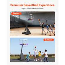Portable Basketball Stand, 10 Ft Height Adjustment Basketball Hoop & Goal, Basketballs Hoop Outdoor With 48 Inch PC Backboard For Kids, Adults In Schools, Parks,  Indoor & Outdoor Use - 10 ft - 查看 2