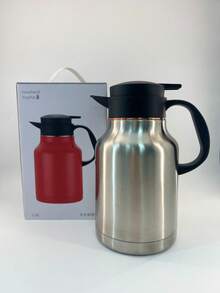 1.8L Large Capacity 304 Stainless Steel Insulated Kettle With Detachable Tea Infuser Safety Latch Single Hand Operation Leakproof Wide Mouth Drip Proof Spout Thermal Pot For Coffee Thick Soup Arabian Mint Tea Household Drinkware - Multicolor - View 12