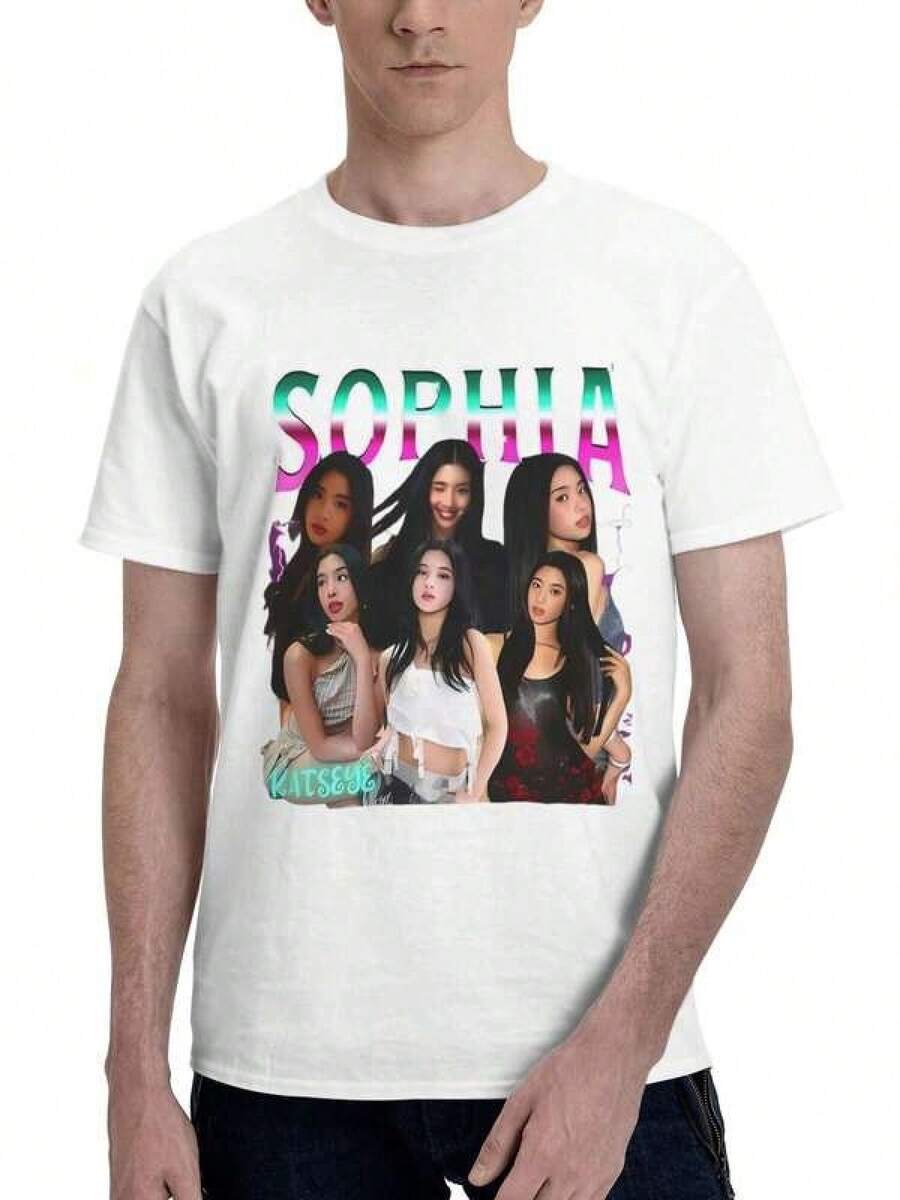 KATSEYE Sophia Gradient Photo Collage T-Shirt, K-Pop Fan Cotton TeePlayeras De Mujer Algodon Blusas Frescas Para El Calor Blusas Dama Playeras Mujer Blusa Blanca Playeras Basicas De Mujer Blusas Oversize Para Dama  Y2k Mujer Verano Camisetas De Mujer Algodón Playeras Para Mujer Envio Nacional - Blanco - Ver 1