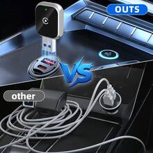 Wireless CarPlay Adapter For Apple  & Android Auto, 2026 Upgraded 2-In-1 Plug And Play Converts Wired To Wireless Car Play Adapter, Fast Auto-Connect, Mini Size With  IOS 10+ - 2-iN-1 CarPlay Adapter - View 4