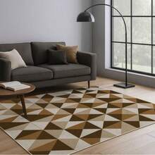 Casa Laura Enxovais Soft Flannel Rug In Modern Prints 2.00 X 1.50 - Various Colors - GEOMETRIC TOBACCO - View 3