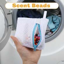 1pc Reusable Zipper Laundry Soap Bag, Mesh Wash Bag For Delicates, Machine Washable Multi-Purpose Storage Bag, Portable Washing Organizer, Fine Mesh Protection Bag For Undergarments Lingerie Socks, Durable Laundry Accessory, Travel Essential Packing Cube, Home Organization Solution For Clothes Care - View 1