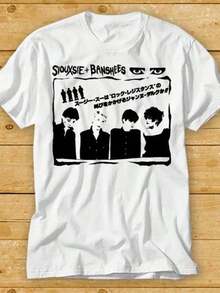 1 Vintage T-Shirt Inspired By Rock 'N' Roll Never Dies, Retro Boho Style, For Music Band, 180g, 100% Cotton. - 白色 3 - 查看 1