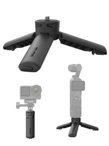 TELESIN 迷你三腳架手把 適用於 Osmo Pocket 3/4 相機手機 一鍵開展 桌面支架手把 附 1/4" 螺絲 適用於 Action 6 5pro Nano// X5/手機/相機/數位裝置配件 - 查看 2