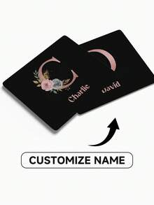 Customized Mouse Pad, Suitable For Office, Gaming Or Home Computer Use, Perfect Gift For Christmas And Halloween, Laptop Computer Gaming Mouse Pad, Premium Desk Mat For PC Laptop Computer Mouse, Rose Gold Letter Print Pattern - Multicolor - View 4