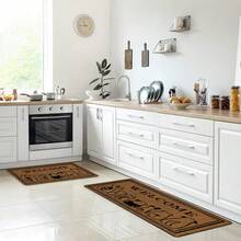 1 pieza Alfombra de cocina de lino con estampado de perro, alfombra, alfombra de baño, felpudo, impresión 3D rectangular, adecuada para sala de estar, dormitorio, pasillo, baño, lavandería - Alfombra de poliéster, decoración del hogar interior y exterior - Multicolor - Ver 7