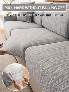 1 chiếc vỏ đệm sofa chống thấm nước và chống nước tiểu, dùng được cả bốn mùa, kiểu dáng đơn giản và hiện đại, co giãn, thân thiện với thú cưng và chống bẩn, kiểu mũ tắm có thể tháo rời, phù hợp với sofa chữ L và sofa 1/2/3/4 chỗ ngồi (Bán lẻ từng chiếc) - Màu Xám nhạt - Xem 7