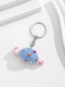 DIY手工创意彩色毛线糖果手工编织钥匙扣，手工钩织彩虹糖果钥匙圈，创意礼物，送给爱人、朋友、女朋友，节日礼物，手机配件，汽车装饰，小礼物 - 彩色 - 查看 10