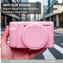 Funda protectora para cámara ZV-1, funda protectora suave para cámara ZV1, funda de silicona para cámara, con tapa de lente desmontable, silicona anti-caída de Body completo, unicolor minimalista, múltiples colores disponibles - Multicolor - Ver 7