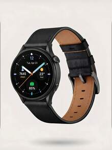 1 dây đeo đồng hồ da 20mm 22mm phù hợp với Galaxy Watch 8/7/6/5/4 (40mm/44mm), dây đeo da thật kiểu cổ điển cho Watch GT2/GT3, dây da màu đen cho trang phục công sở, dây đeo đồng hồ thay thế, món quà lý tưởng cho nam giới, chồng hoặc đồng nghiệp vào dịp sinh nhật, Giáng sinh, dành cho người đam mê đồng hồ. - màu đen - Xem 11