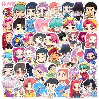 Q-Style K-Pop Girl Group Sticker Set (C51-914 /C51-908 50-51 PCS,C61-967-60-61 PCS) – Vibrant Waterproof Graffiti Stickers For Fans, Ideal For Easter, Valentine's Day & New Year Gifts, Room Decor Accents And Personalizing School Supplies & Water Bottles
