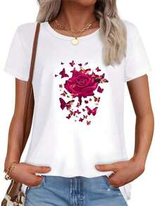 Oferta por tiempo limitado, cantidad limitada disponible,  relámpago, camisas de mujer, camisetas de mujer Ropa de mujer, tipografía, diseños, sudadera con estampado gráfico, sudadera de cuello redondo para primavera y otoño, camiseta de mujer - Blanco - Ver 2