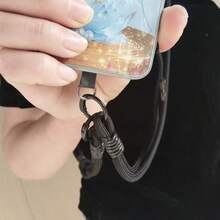 1 dây đeo điện thoại chống thất lạc được gia cố, dây đeo chéo có thể điều chỉnh với miếng đệm giữ điện thoại và kẹp nhỏ, phù hợp với mọi dòng điện thoại. - màu đen - Xem 8