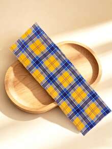 Băng đô co giãn in họa tiết kẻ caro retro nhiều màu sắc, không trơn trượt, thoải mái dành cho nữ, phụ kiện yoga phong cách đường phố thời trang hàng ngày, băng đô polyester kẻ caro phong cách bohemian, phù hợp mọi mùa. - Nhiều màu - Xem 16