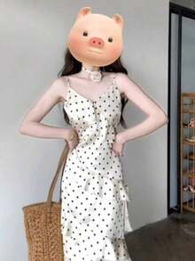 Women Short Dresses - Apricot - View 3