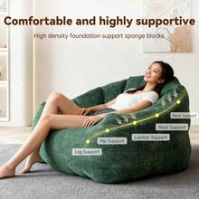 Round Ergonomic Pouf That Conforms To The Contours Of The Body For Optimal Relaxation And Comfort At Home. - 綠色 - 查看 2