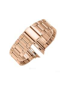 1pc Fashionable Rose Gold Stainless Steel Watch Band, Compatible With Apple Watch Series 11/10/9/8/7/6/5/4/3/2/1 SE Ultra, Easy Quick Release Design Stainless Steel Band With Removal Tool, Compatible With Apple Watch Bands, Accessories, Suitable For 44mm 38mm 40mm 41mm 42mm 45mm 46mm 49mm - Rose Gold - View 4