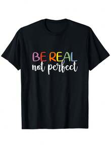 La imperfección es real - Camiseta de Fe en Dios e Jesús - 100% Algodón, Ropa Religiosa Unisex, Tallas S-XXXL, Cuello Redondo, Manga Corta, Ropa Casual para Iglesia, 180g - Negro - Ver 7