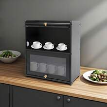 Storage Cabinet Countertop Storage Cabinet Modern Storage Cabinet 42*25*50cm - Black - View 4