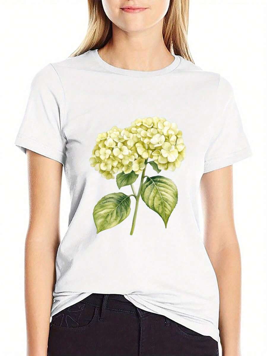 Talla Grande Premium - Camiseta de Mujer Extra Grande con Estampado Vintage - Ropa Casual de Calle, Corte Holgado, Ecológica - Blanco - Ver 1
