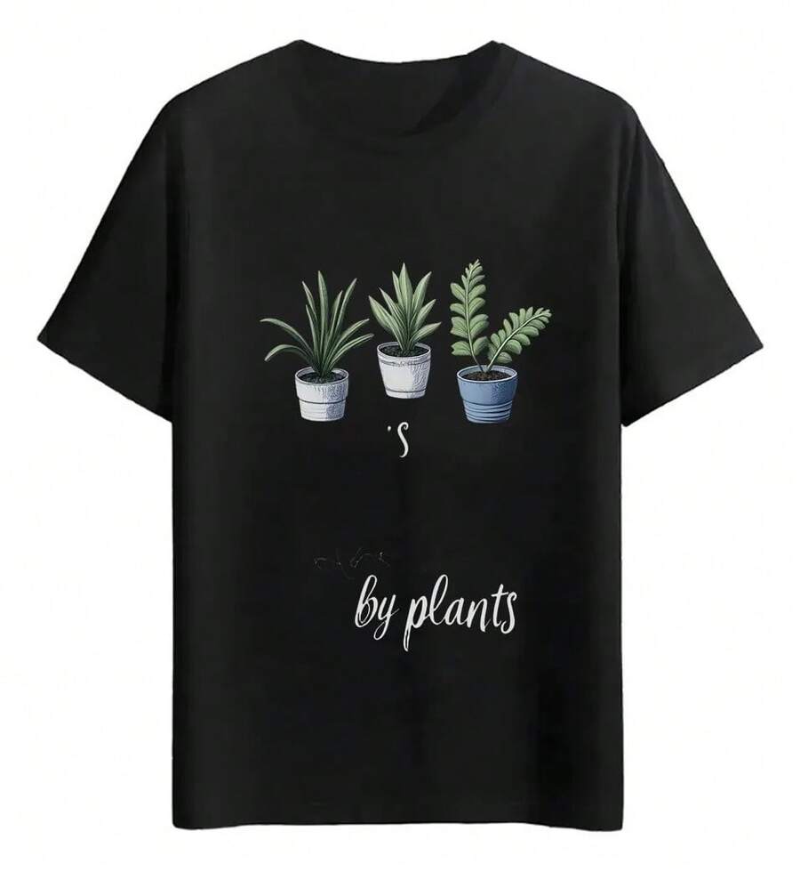 T-Shirts Plants That Easily Distract - Black - View 1