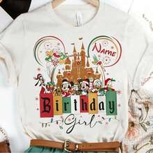 Disney Women's Sweatshirt, Hooded Sweatshirt | Disney Birthday Girl Tee | Disney Inspired Gift Disneys Disneyland - White - View 1