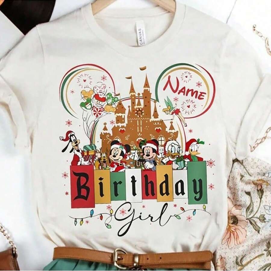 Disney Women's Sweatshirt, Hooded Sweatshirt | Disney Birthday Girl Tee | Disney Inspired Gift Disneys Disneyland - White - View 1