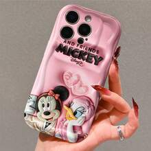 Officially Licensed Disney Mickey And Friends Phone Case, This Protective Phone Case Features A Lovely Plush‑Style Print Of Minnie Mouse And Daisy Duck In Pajama Outfits, Taking A Selfie With Heart‑Lip Print Above Them On A Soft Pink Background, Marked With "Disney Mickey And Friends" Lettering, Made With Flexible, Durable TPU Material To Resist Scratches, Bumps And Minor Impacts, With A Raised Camera Frame For Lens Protection, Slim Lightweight Build For Easy Portability, Compatible With IPhone 17, 16, 15, 14, 13, 12, 11 Pro Models, A Cute Gift Choice For Best Friends And Disney Fans. - trắng - Xem 4