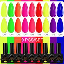 FOUR LILY 9件組 10ml 凝膠指甲油套裝，可浸泡脫色 UV LED 固化半永久美甲油，持久高顯色凝膠指甲油套裝，四季夏季熱門色，適用沙龍居家 DIY 美甲，初學者友善美甲用品，適合女性 - 彩色 - 查看 17