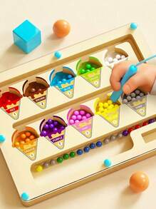 MINKOJA Magnetic Color And Number Maze, Wooden Color Classification Maze, Wooden Color Matching Learning Counting Puzzle Board, Montessori Counting Matching Games Color Sorting Board, Montessori Fine Motor Skills Toys For Kids Ages 3+Halloween, Magnetic Toys, Magnetic Game, Kids, Magnetic Stones Game, Montessori Learning, Number Blocks, Magnetic Toys Magnetic, Toddler,Montessori Toys,Toys,Kids Toys - Multicolor - View 1