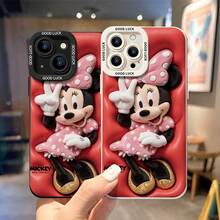 Officially Licensed Disney Mickey And Friends Minnie Mouse Phone Case, This Protective Phone Case Features A Lively Print Of Polka‑Dot Minnie Mouse With Glitter Shoe Details, With The Iconic "MICKEY AND FRIENDS" Logo Against A Bold Vibrant Red Background, Made With Flexible, Durable TPU Material To Protect Against Everyday Scratches, Bumps, And Minor Impacts, With A Raised Camera Frame Printed With Subtle Polka‑Dot Accents For Extra Lens Protection, Slim And Lightweight Construction That Adds Minimal Bulk And Fits Easily In Pockets And Bags, Compatible With IPhone 17, 16, 15, 14, 13, 12, 11 Pro Series And Galaxy S22, S23, S24, S25 Models, Making It A Timeless And Playful Choice For Minnie Fans And Disney Lovers, Ideal For Birthdays, Holidays, Or Any Special Occasion To Surprise Family And Friends. - Black - View 4