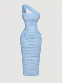 Women Midi Dresses - Blue - View 6