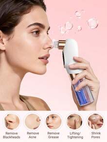 JMMO 1pc Rechargeable Smart Facial Cleansing Brush, 6pcs Replaceable Brush Heads, Micro-Bubble Technology, Deep Cleansing Blackheads, 300mAh Lithium-Polymer Battery, Fragrance-Free, Home Skincare Beauty Tool Set (Valentine's Day Gift) - White - View 5