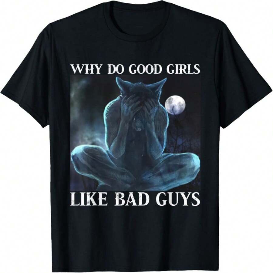 Werewolf Ripping Meme Alpha Wolf Werewolf Literally Me T-Shirt - Negro - Ver 1