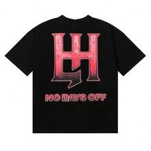 MeiLife Meichao Hustlers Men's And Women's Loose Fit Short Sleeve T-Shirt With Archer And Masked Angel Print - 白色 - 查看 10