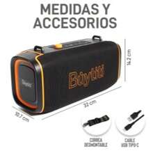 BUYTITI TWS Bluetooth Speaker, Splash Resistant And LED Light - View 6