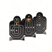 3pcs Stainless Steel Shooting Target, Alloy Practice Target, Metal Soldier Shaped Target - Black - View 2