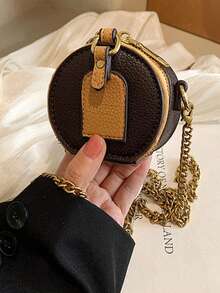 Fashion Girl Mini Round Wallet, Equipped With A Keychain And A Metal Chain Shoulder Strap, Suitable For Spring And Summer Seasons. The Wallet Is... - Multicolor - View 10