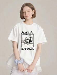 Camiseta con Gráfico de Calavera Estilo Punk Rock Retro (2) Transpirable y cómoda - Blanco 1 - Ver 10