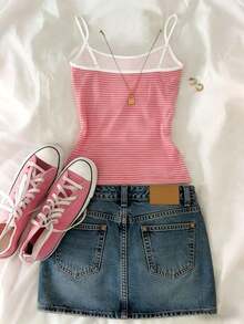 Camiseta de tirantes con estampado de leopardo, estilo casual y elegante para la moda callejera, adecuada para el uso diario en verano - Multicolor 8 - Ver 2