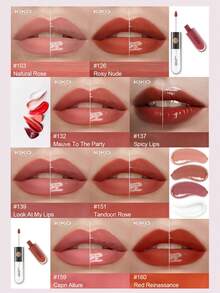 KIKO Milano 132 无限双头液体唇膏，24小时持妆+双头亮泽，防晕染，防水，丝绒妆效+镜面光泽，16小时持久显色，高饱和度，滋润舒适，意大利制造，中国独家发售，节日/母亲节礼物，6毫升/0.2液盎司 - 132 - 查看 5
